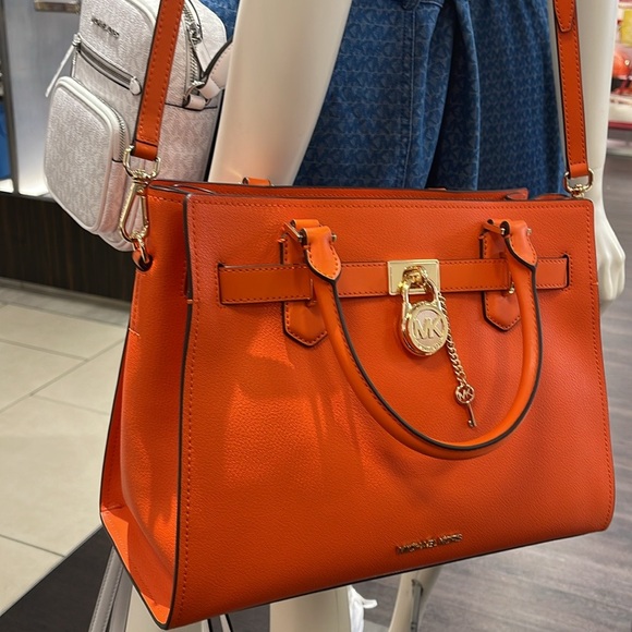 MICHAEL KORS HAMILTON MEDIUM SATCHEL 
 COLOR: Poppy 
NWT - Picture 16 of 16